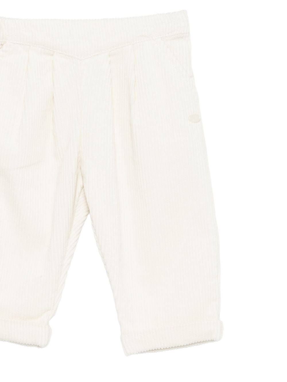 Pantaloni per neonata Tartine Et Chocolat bianchi a coste con pieghe CD22091 13 TArtine & Chocolat KIDS