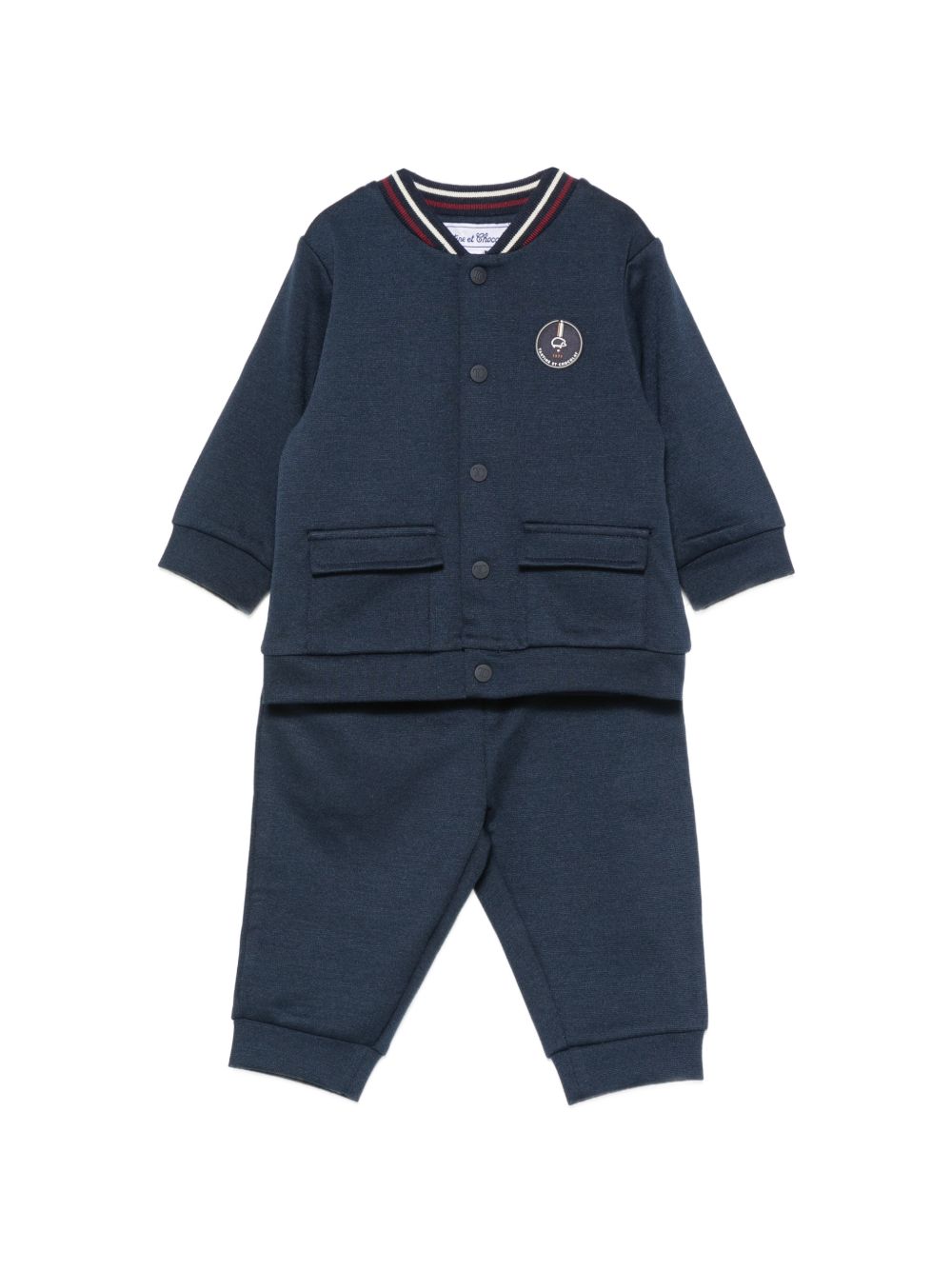 Tuta sportiva per neonato Tartine Et Chocolat blu con applicazione logo CD35001 04 TArtine & Chocolat KIDS