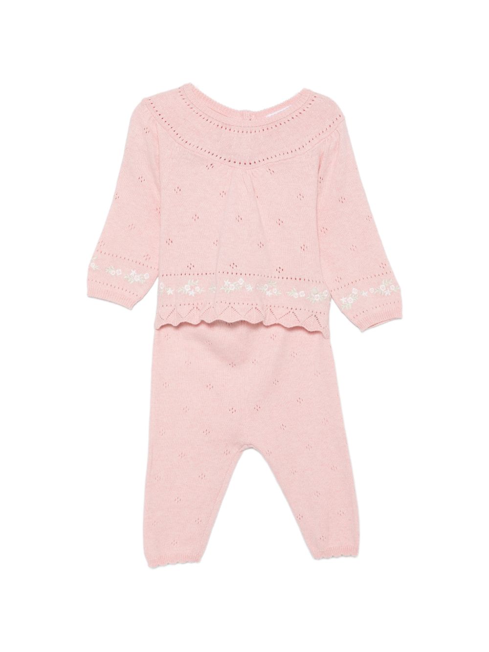 Completo per neonata Tartine Et Chocolat rosa con ricamo a fiori CD36000 32 TArtine & Chocolat KIDS