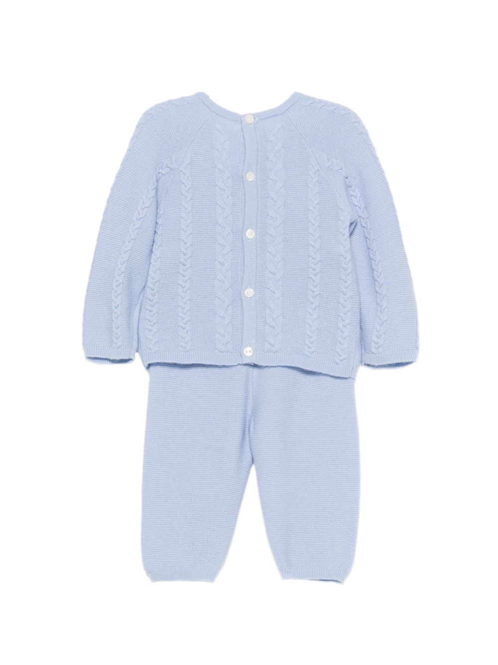 Set cardigan e pantaloni per neonato Tartine Et Chocolat azzurro in maglia a trecce CD36030 42 TArtine & Chocolat KIDS