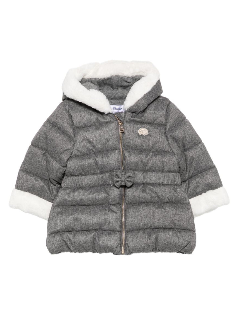 Cappotto per neonata Tartine Et Chocolat Kids grigio con finitura imbottita CD42061 22 TArtine & Chocolat KIDS