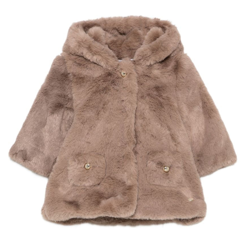 Cappotto per neonata Tartine Et Chocolat Kids marrone in pelliccia sintetica CD44001 68 TArtine & Chocolat KIDS
