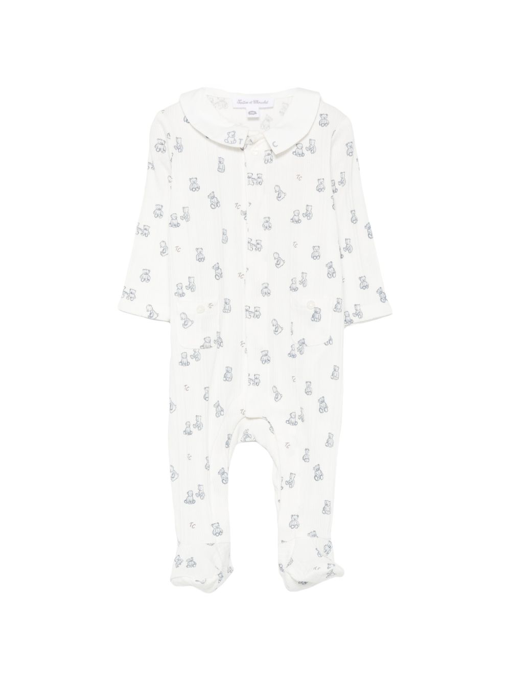 Tutina per neonati Tartine Et Chocolat Kids bianca con stampa con orsetto CD54040 13 TArtine & Chocolat KIDS