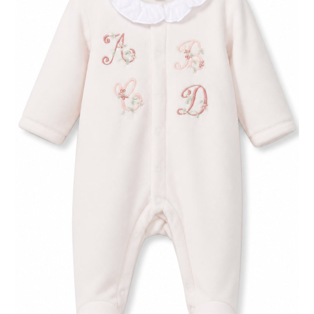Tutina per neonata Tartine Et Chocolat Kids rosa con trama in velluto CD54060 31 TArtine & Chocolat KIDS