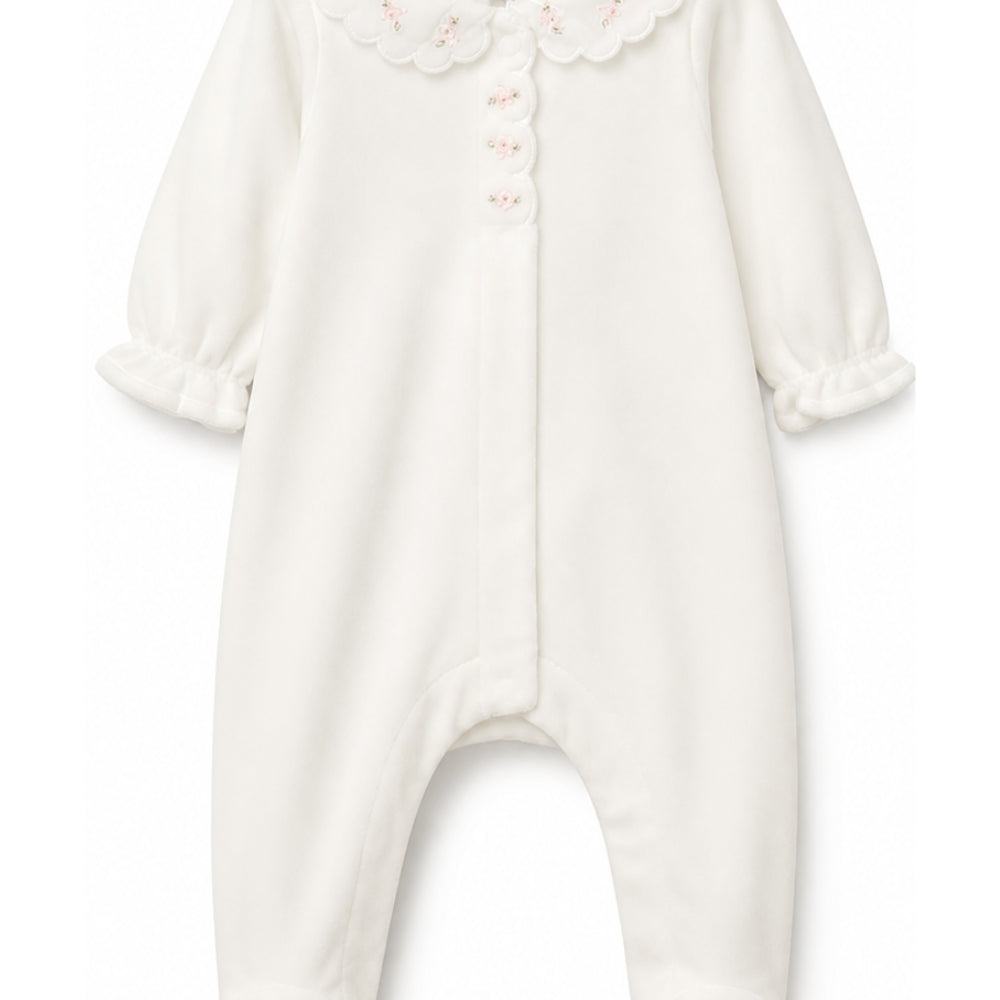 Tutina per neonata Tartine Et Chocolat Kids bianca con ricamo a fiori CD54110 13 TArtine & Chocolat KIDS