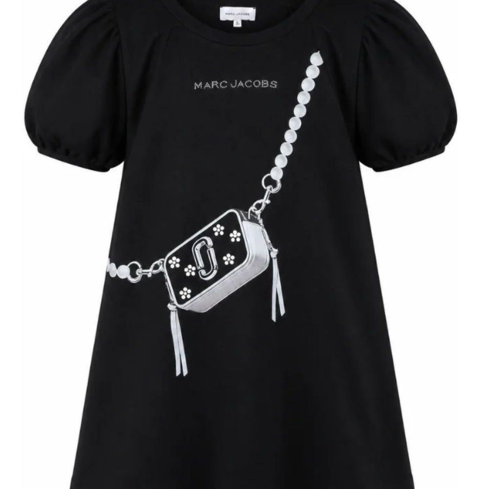 Abito per bambina The Marc Jacobs Kids nero con maniche a palloncino W60971 09B THE MARC JACOBS KIDS