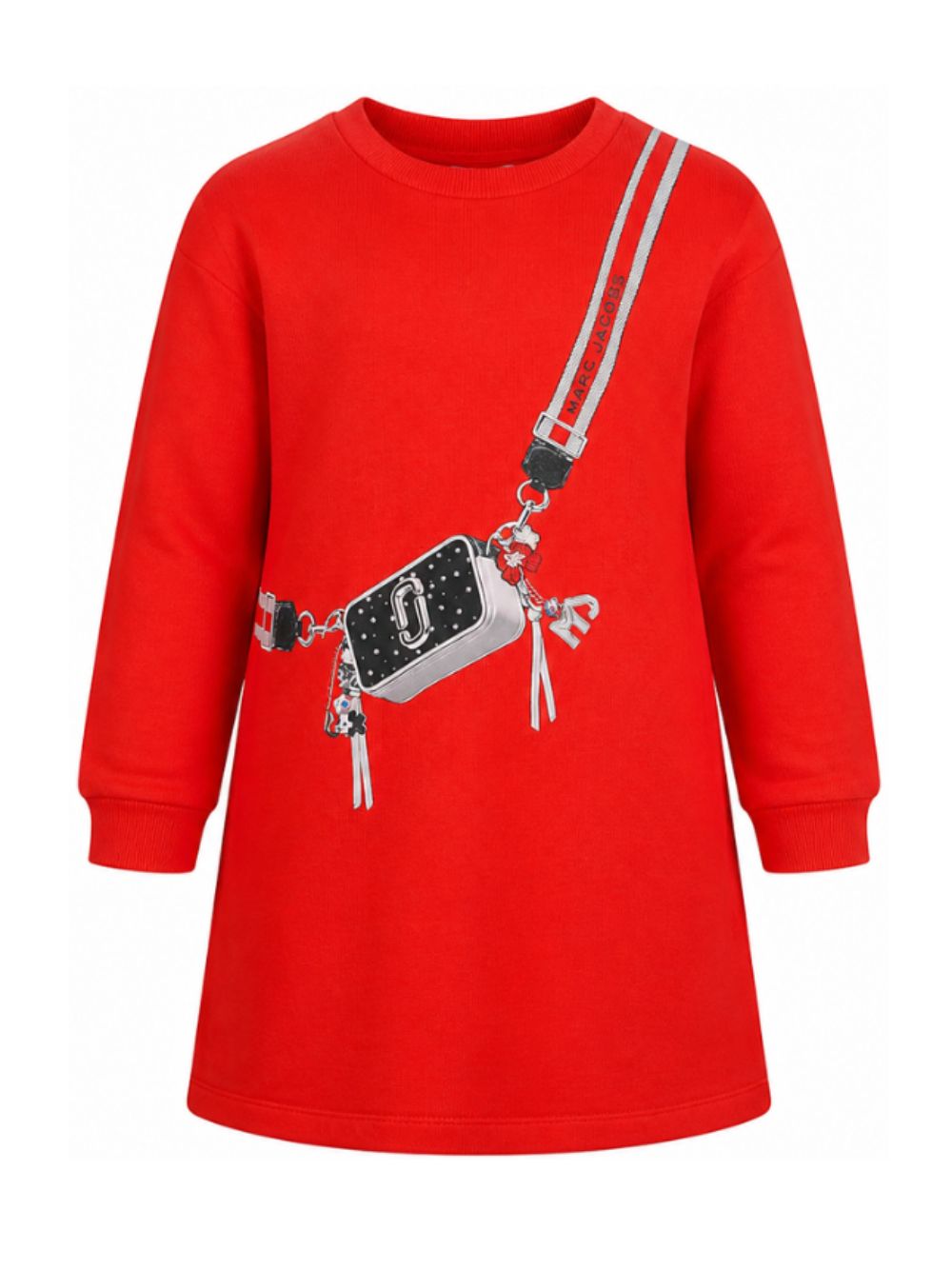 Abito per bambina The Marc Jacobs Kids rosso con stampa Snapshot Bag W60973 975 THE MARC JACOBS KIDS