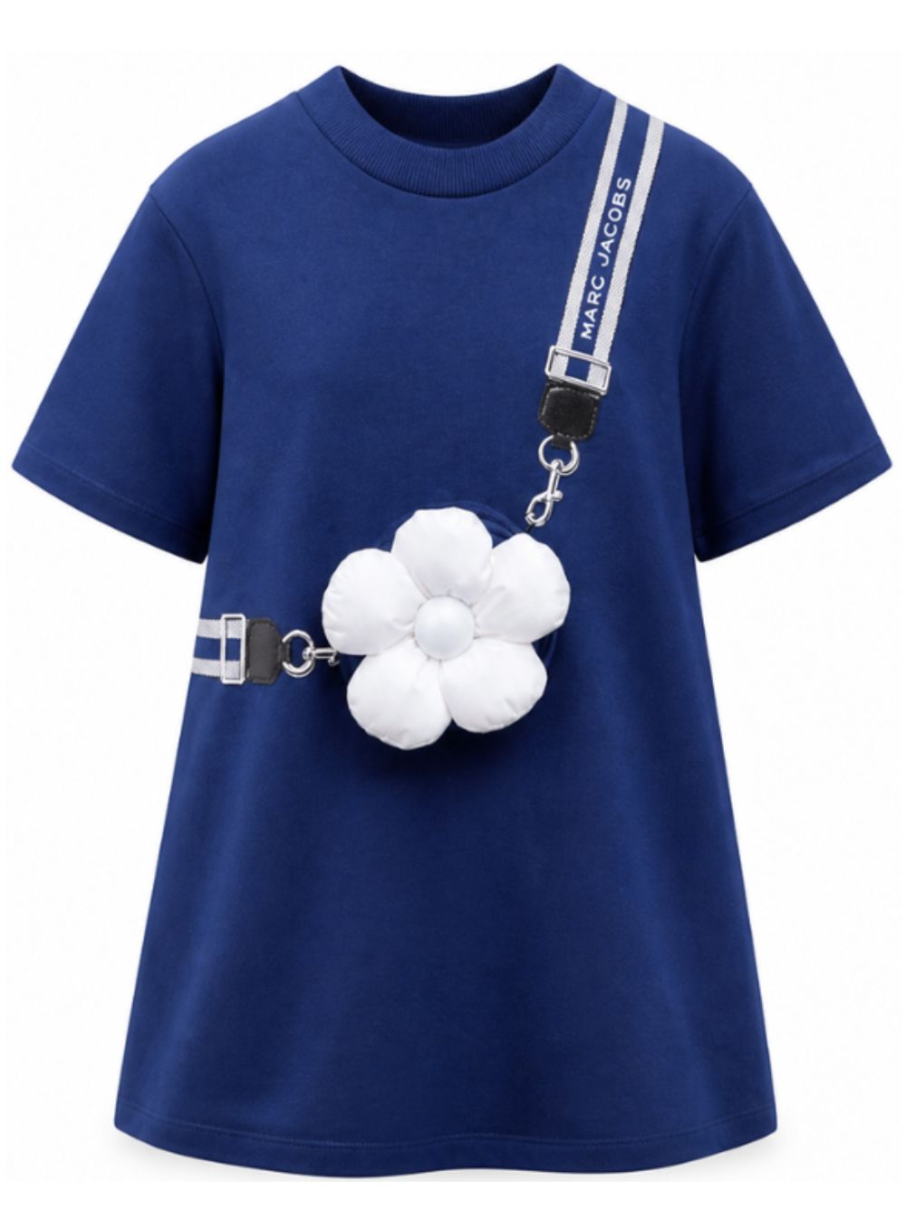 Abito per bambina The Marc Jacobs Kids blu con applicazione fiori in rilievo W60975 841 THE MARC JACOBS KIDS