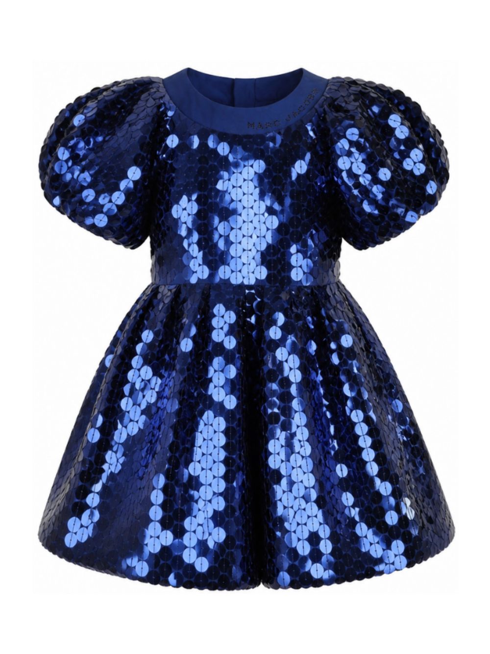 Abito per bambina The Marc Jacobs Kids blu con maniche a palloncino e paillettes W60981 841 THE MARC JACOBS KIDS