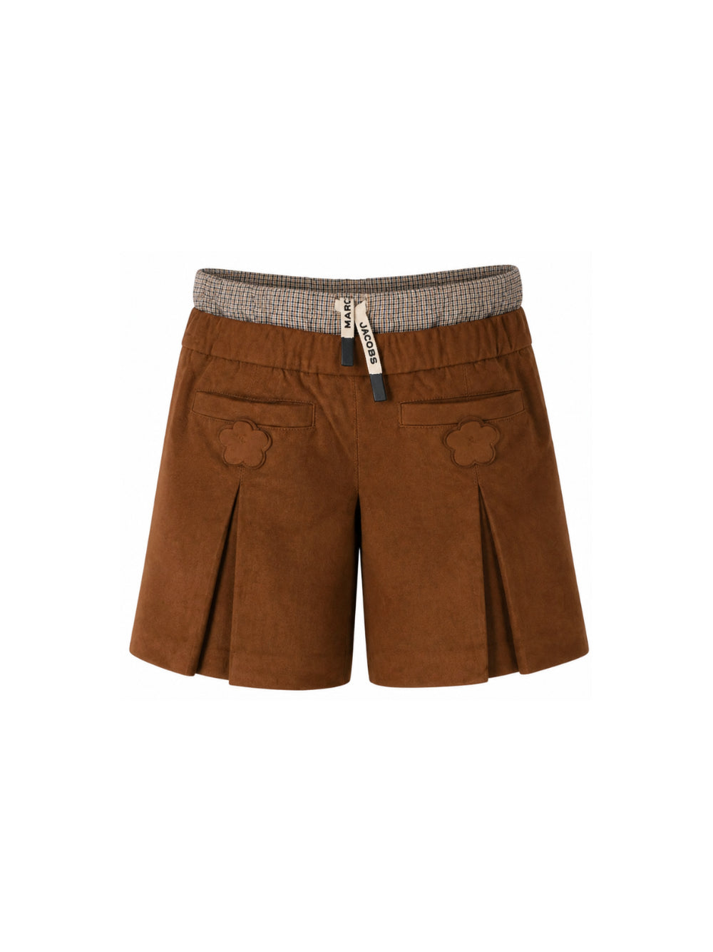 Shorts per bambina The Marc Jacobs Kids marrone con design a pieghe W60985 367 THE MARC JACOBS KIDS