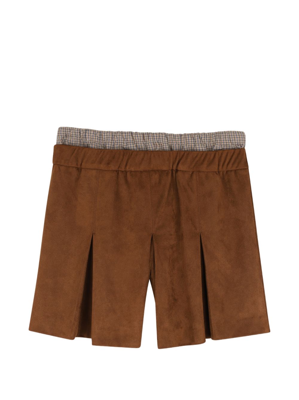 Shorts per bambina The Marc Jacobs Kids marrone con design a pieghe W60985 367 THE MARC JACOBS KIDS