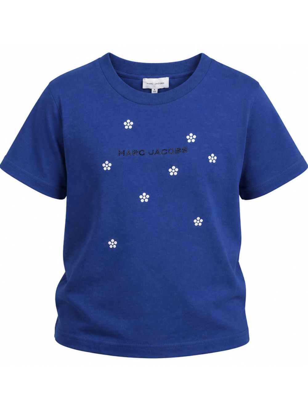 T-shirt per bambina The Marc Jacobs Kids blu con decorazione in cristalli W60993 841 THE MARC JACOBS KIDS