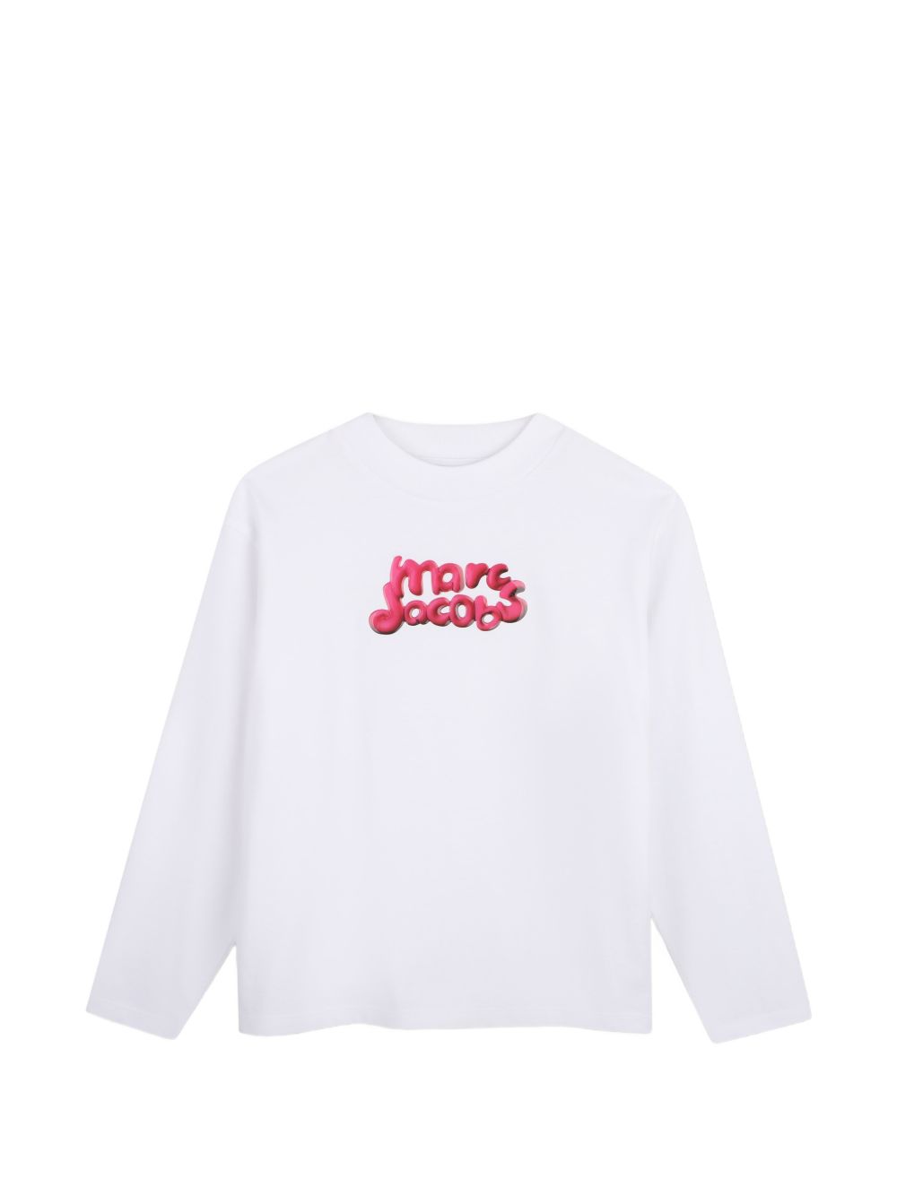 T-shirt per bambina The Marc Jacobs Kids bianca con logo sul davanti W60997 10P THE MARC JACOBS KIDS
