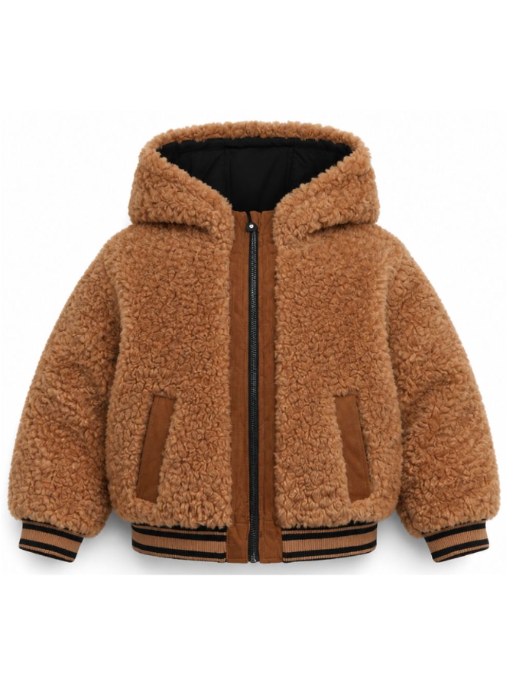 Giubbino per bambina The Marc Jacobs Kids marrone con finitura in shearling W61015 213 THE MARC JACOBS KIDS