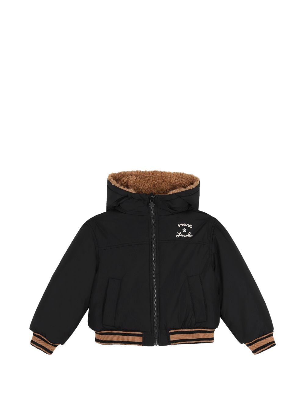 Giubbino per bambina The Marc Jacobs Kids marrone con finitura in shearling W61015 213 THE MARC JACOBS KIDS