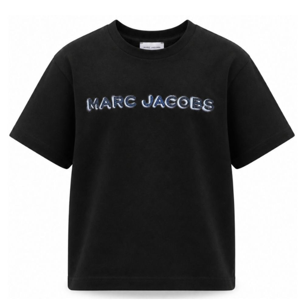 T-shirt per bambini The Marc Jacobs Kids nera con stampa logo W61025 09B THE MARC JACOBS KIDS