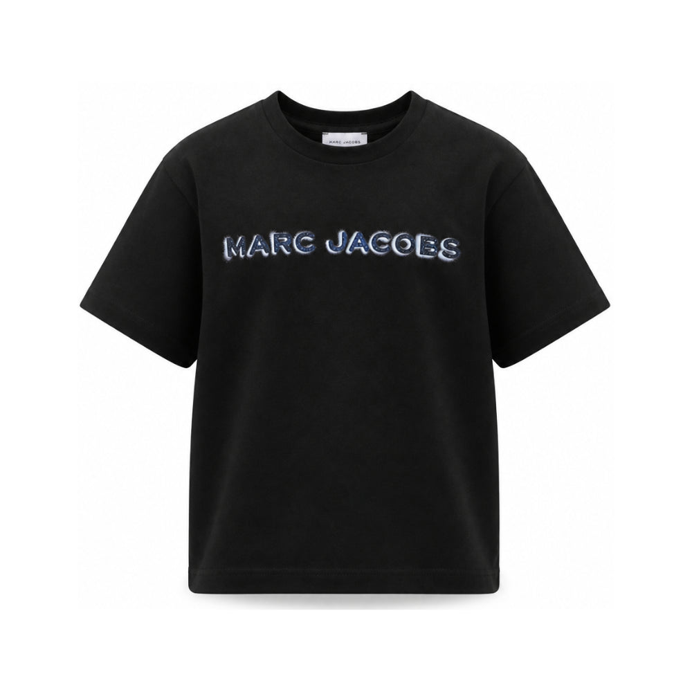 T-shirt per bambini The Marc Jacobs Kids nera con stampa logo W61025 09B THE MARC JACOBS KIDS