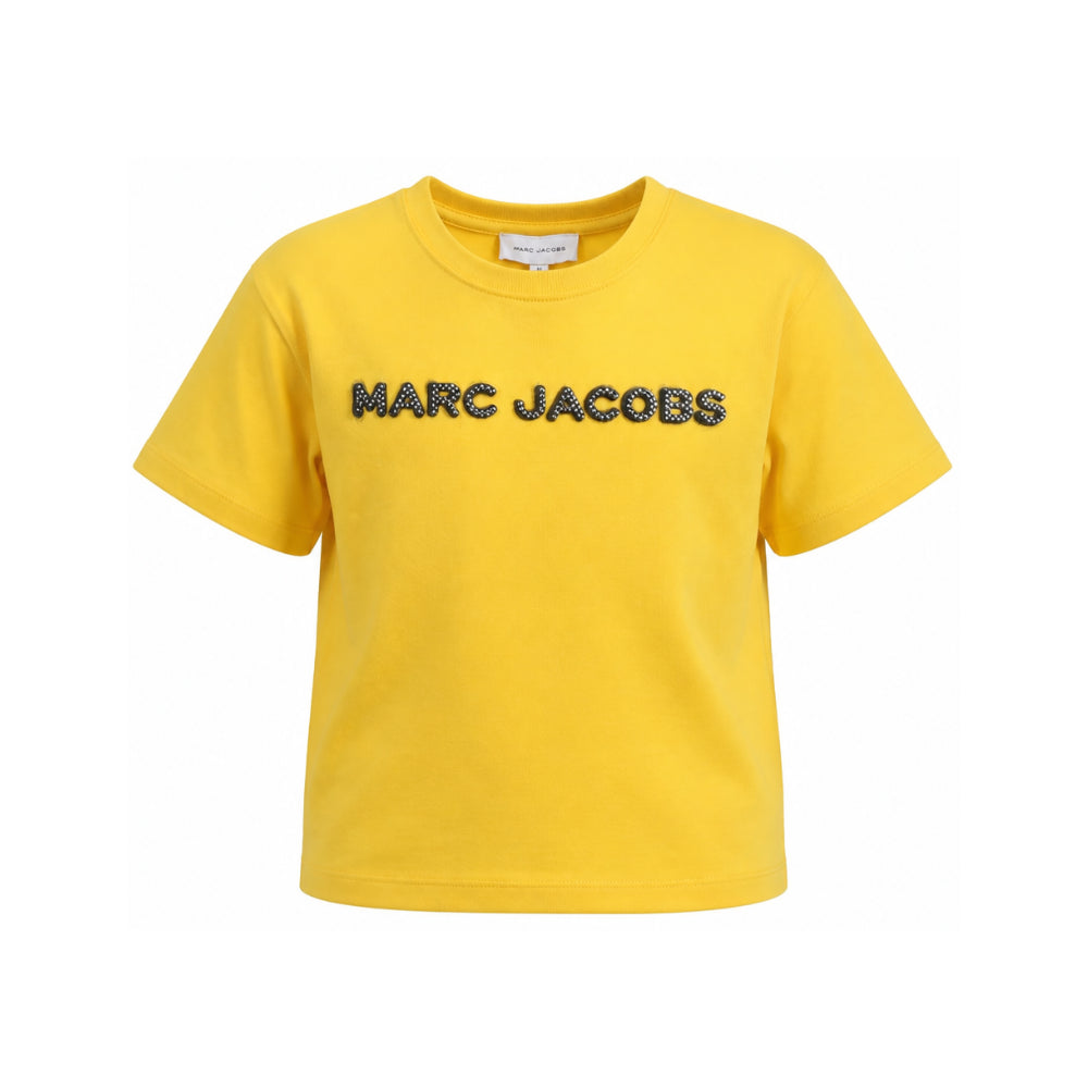 T-shirt per bambini The Marc Jacobs Kids gialla con stampa logo W61025 526 THE MARC JACOBS KIDS