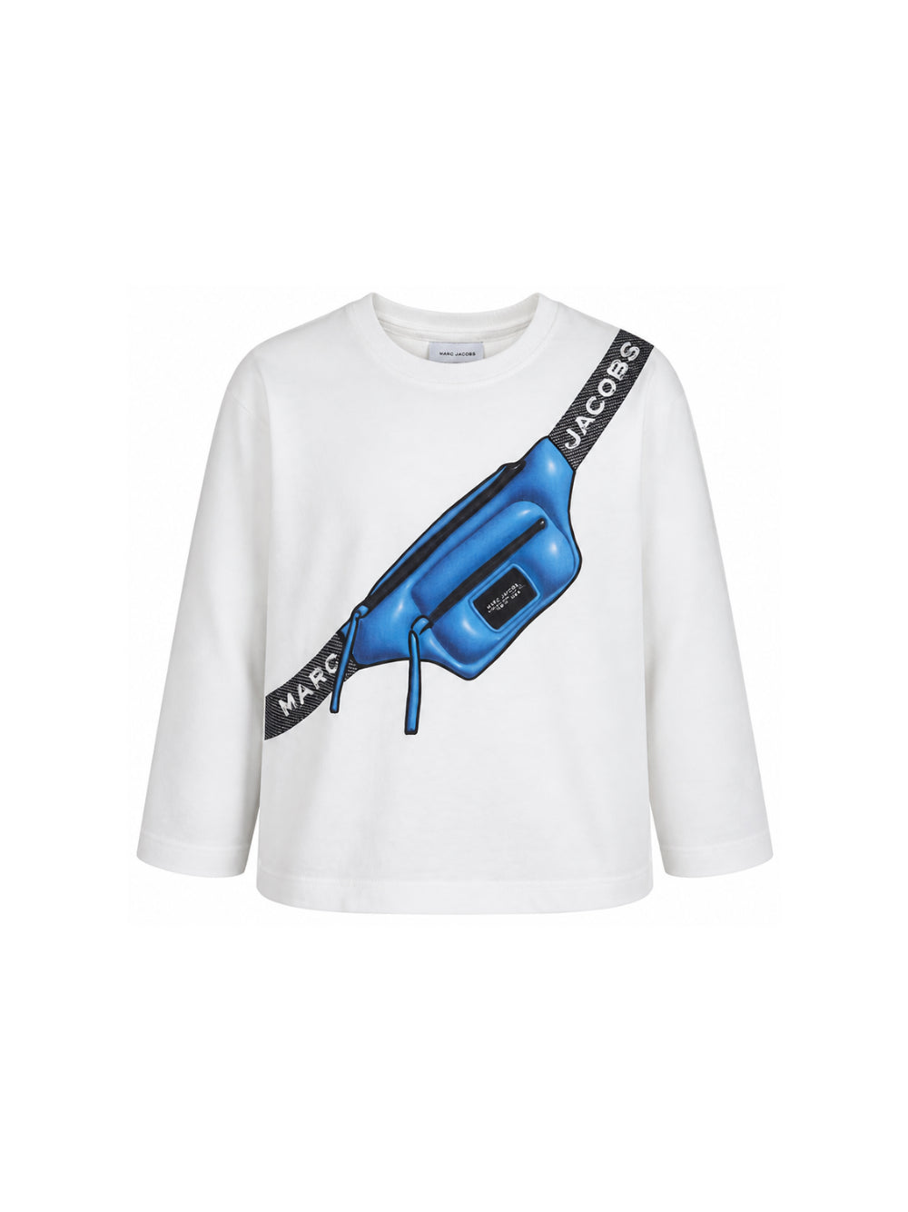 T-shirt per bambino The Marc Jacobs Kids bianca con stampa marsupio W61029 126 THE MARC JACOBS KIDS