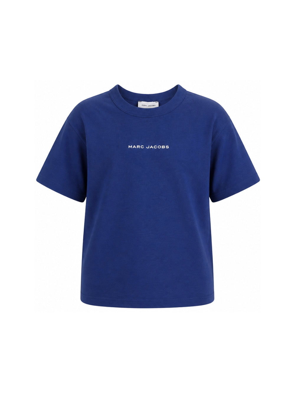 T-shirt per bambino The Marc Jacobs Kids blu con logo sul davanti W61030 841 THE MARC JACOBS KIDS