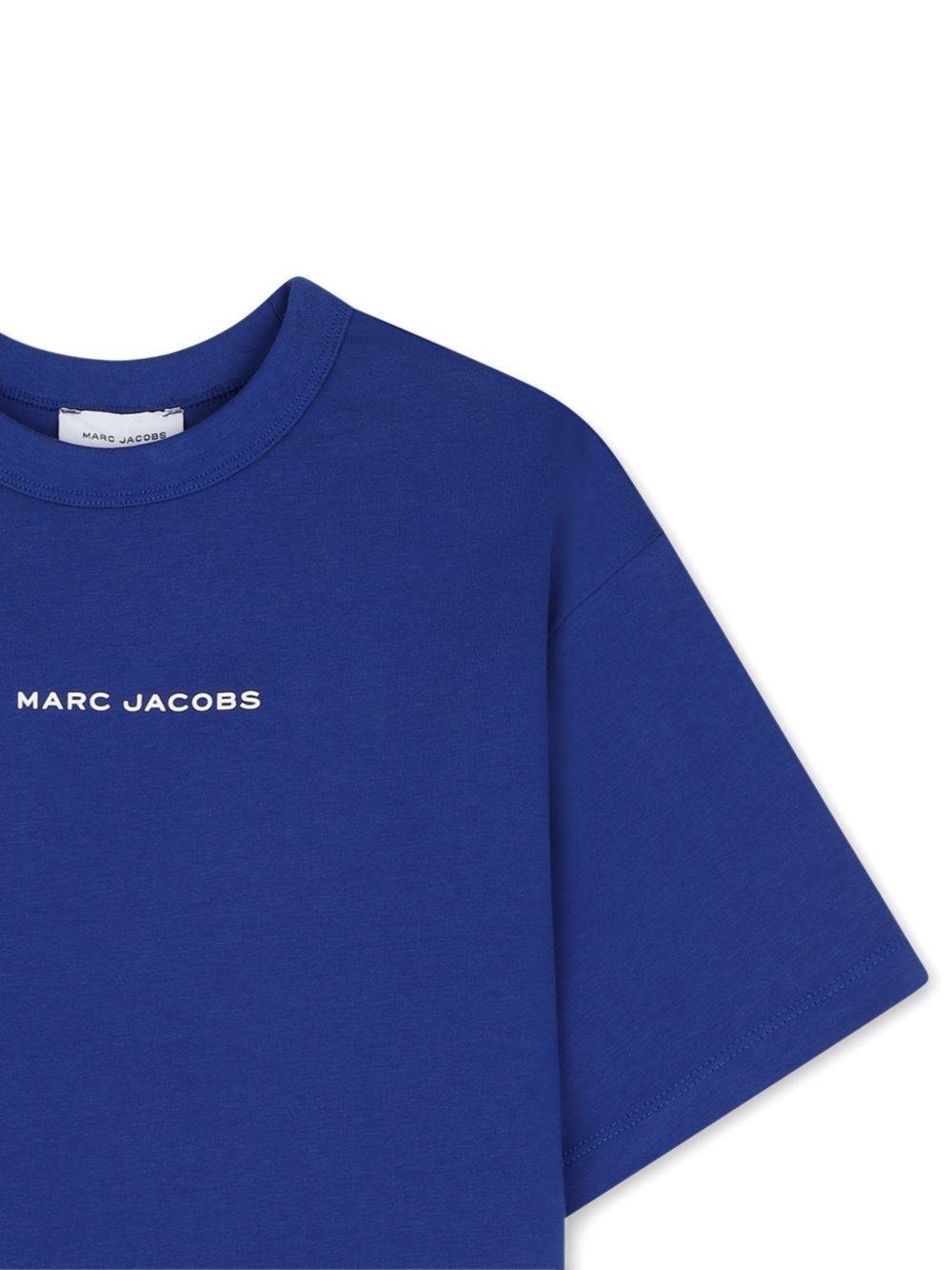T-shirt per bambino The Marc Jacobs Kids blu con logo sul davanti W61030 841 THE MARC JACOBS KIDS