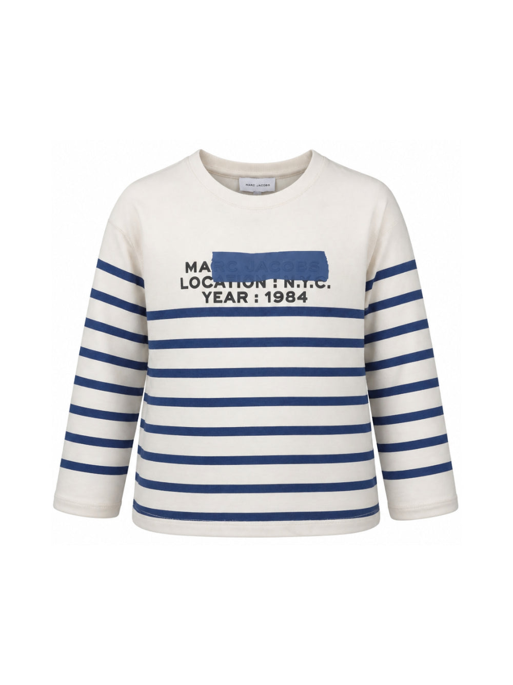 T-shirt per bambino The Marc Jacobs Kids bianca con design a righe W61032 148 THE MARC JACOBS KIDS