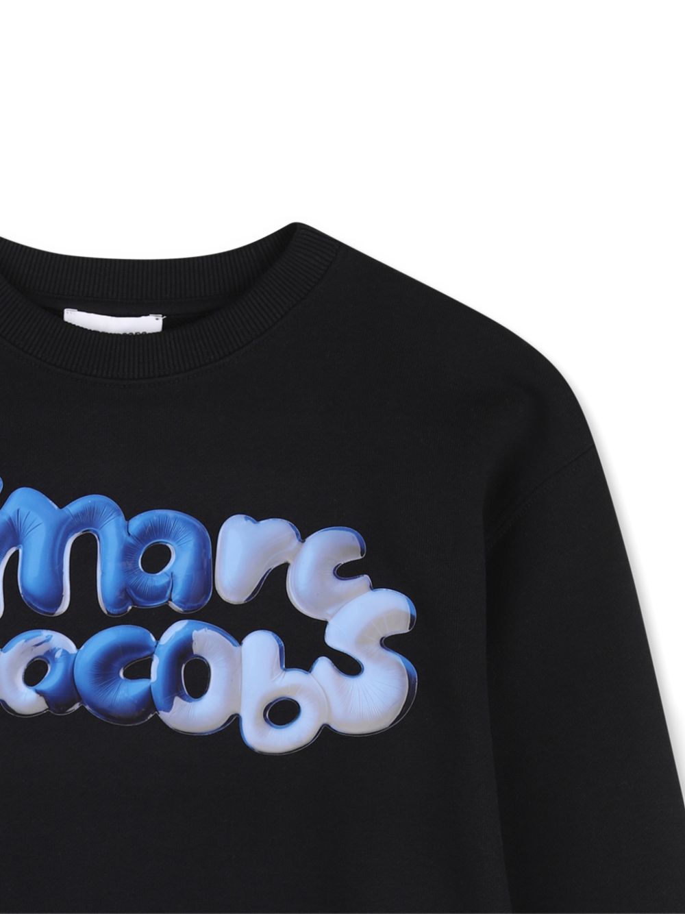 Felpa per bambino The Marc Jacobs Kids nera con stampa logo sul davanti W61035 09B THE MARC JACOBS KIDS