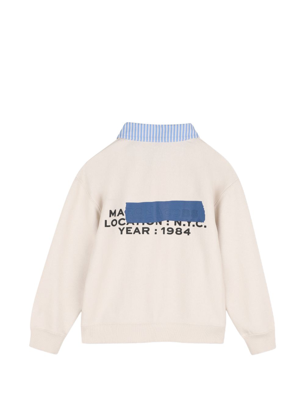 Felpa per bambino The Marc Jacobs Kids beige con colletto a righe W61038 24B THE MARC JACOBS KIDS