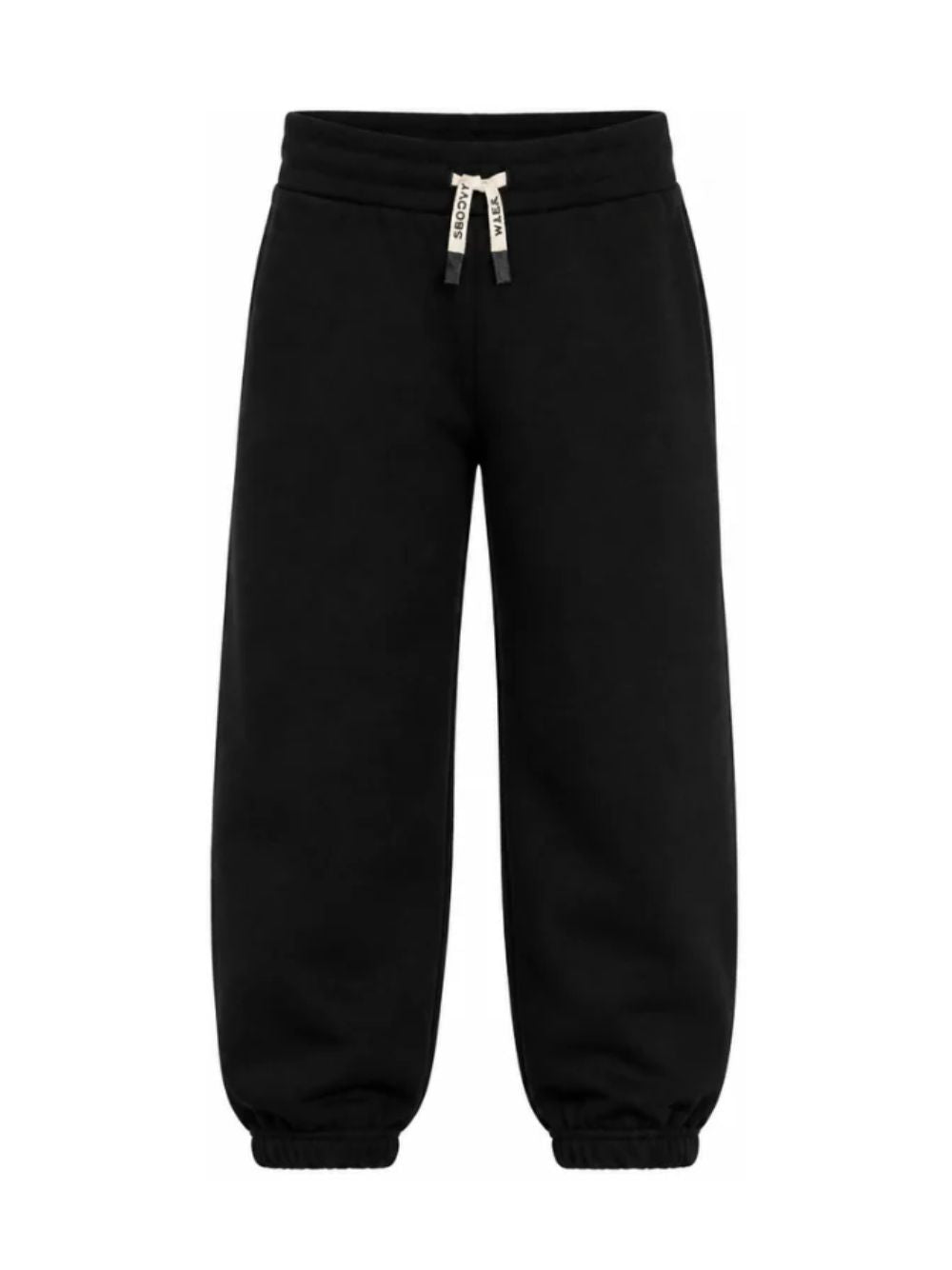 Pantaloni per bambino The Marc Jacobs Kids neri con stampa logo sul retro W61048 09B THE MARC JACOBS KIDS