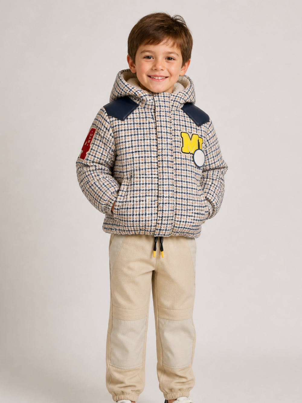 Pantaloni per bambino The Marc Jacobs Kids beige con stampa logo sul retro W61049 184 THE MARC JACOBS KIDS