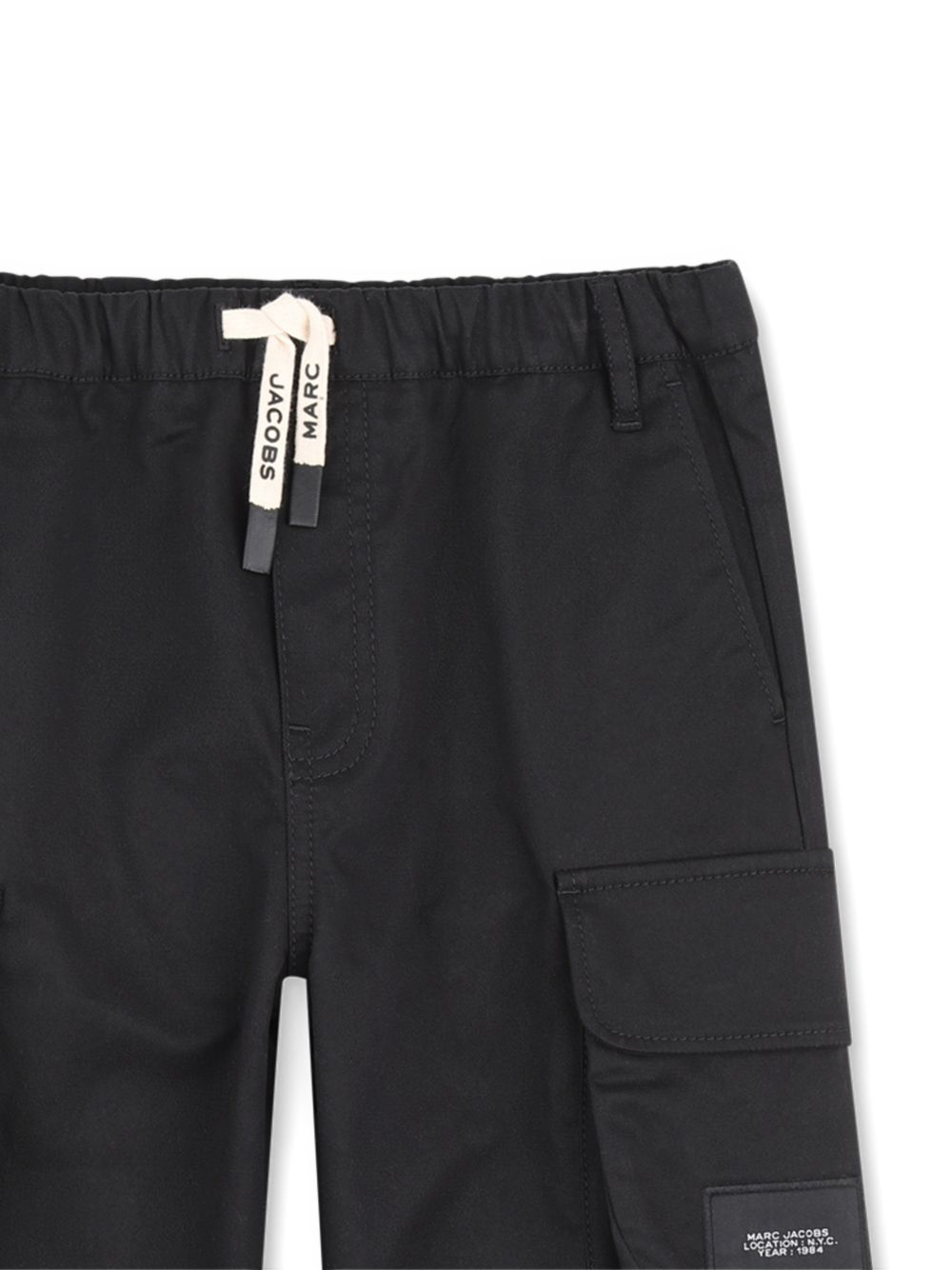 Cargo per bambino The Marc Jacobs Kids nero con applicazione laterale con logo W61054 09B THE MARC JACOBS KIDS