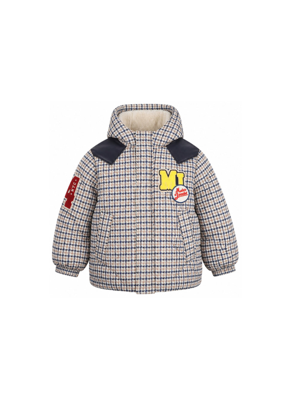 Giubbino per bambino The Marc Jacobs Kids beige con fantasia in pied-de-poule W61060 184 THE MARC JACOBS KIDS