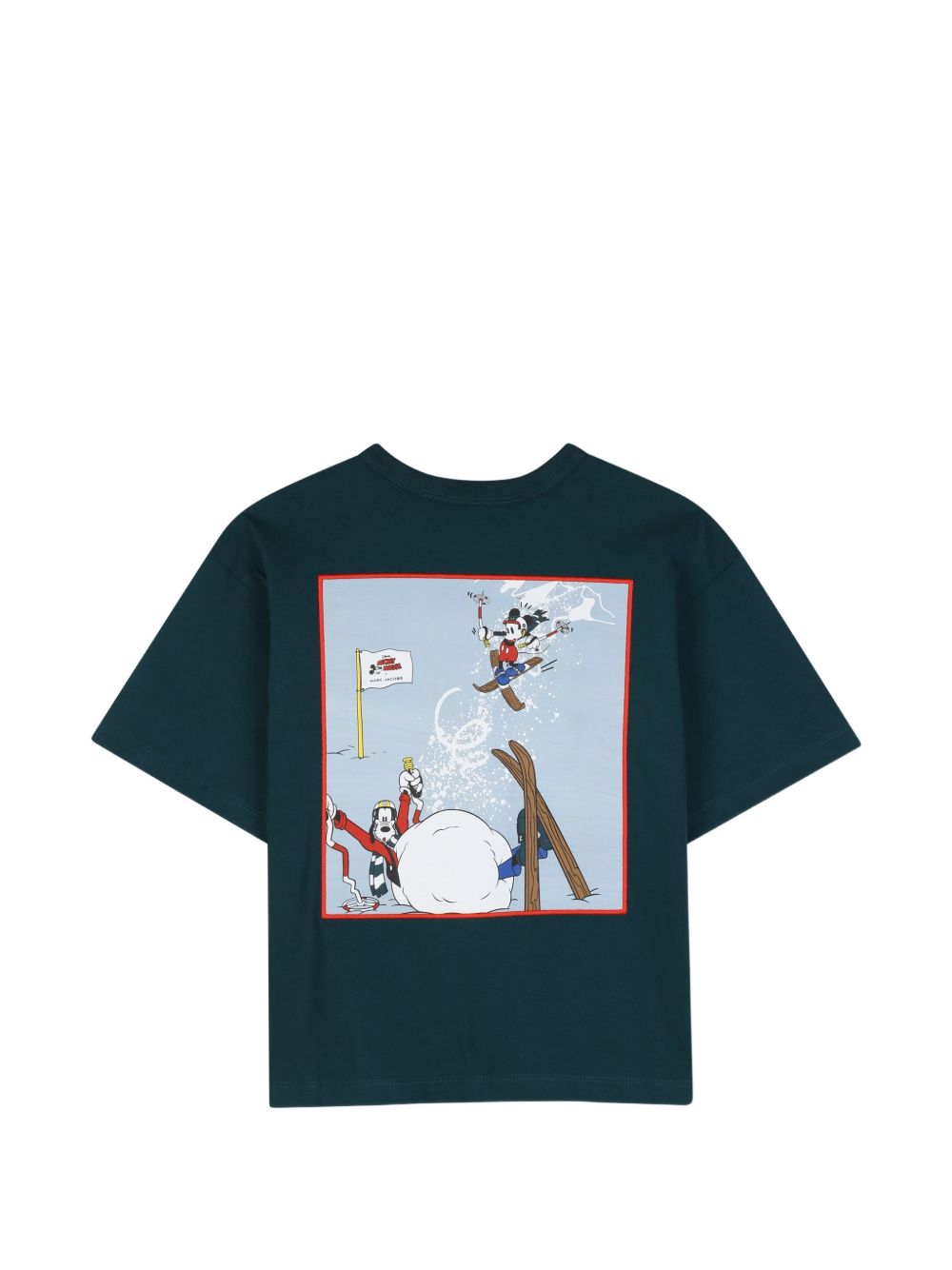 T-shirt per bambino The Marc Jacobs Kids x Disney verde con applicazione Mickey Mouse W61065 668 THE MARC JACOBS KIDS