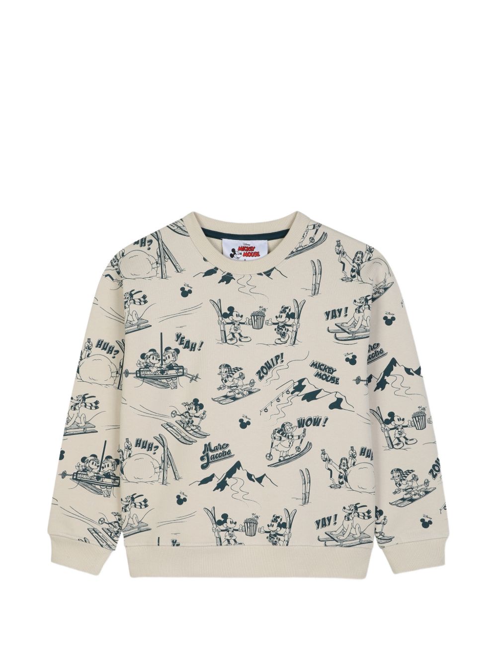 Felpa per bambino The Marc Jacobs Kids x Disney beige con stampa grafica Mickey Mouse all-over W61066 184 THE MARC JACOBS KIDS
