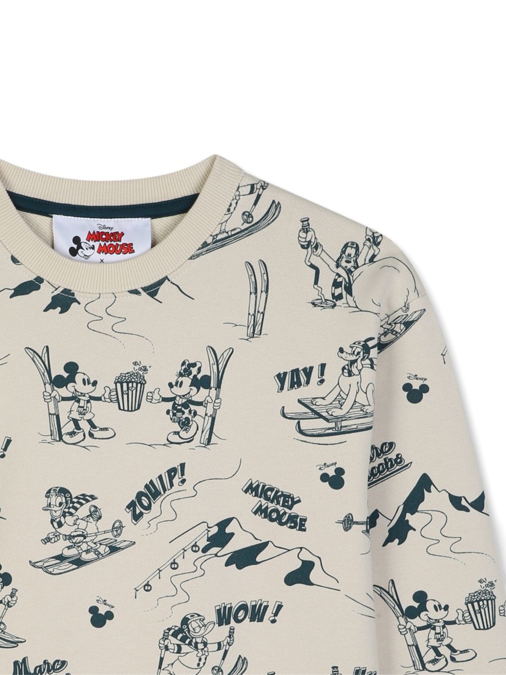 Felpa per bambino The Marc Jacobs Kids x Disney beige con stampa grafica Mickey Mouse all-over W61066 184 THE MARC JACOBS KIDS