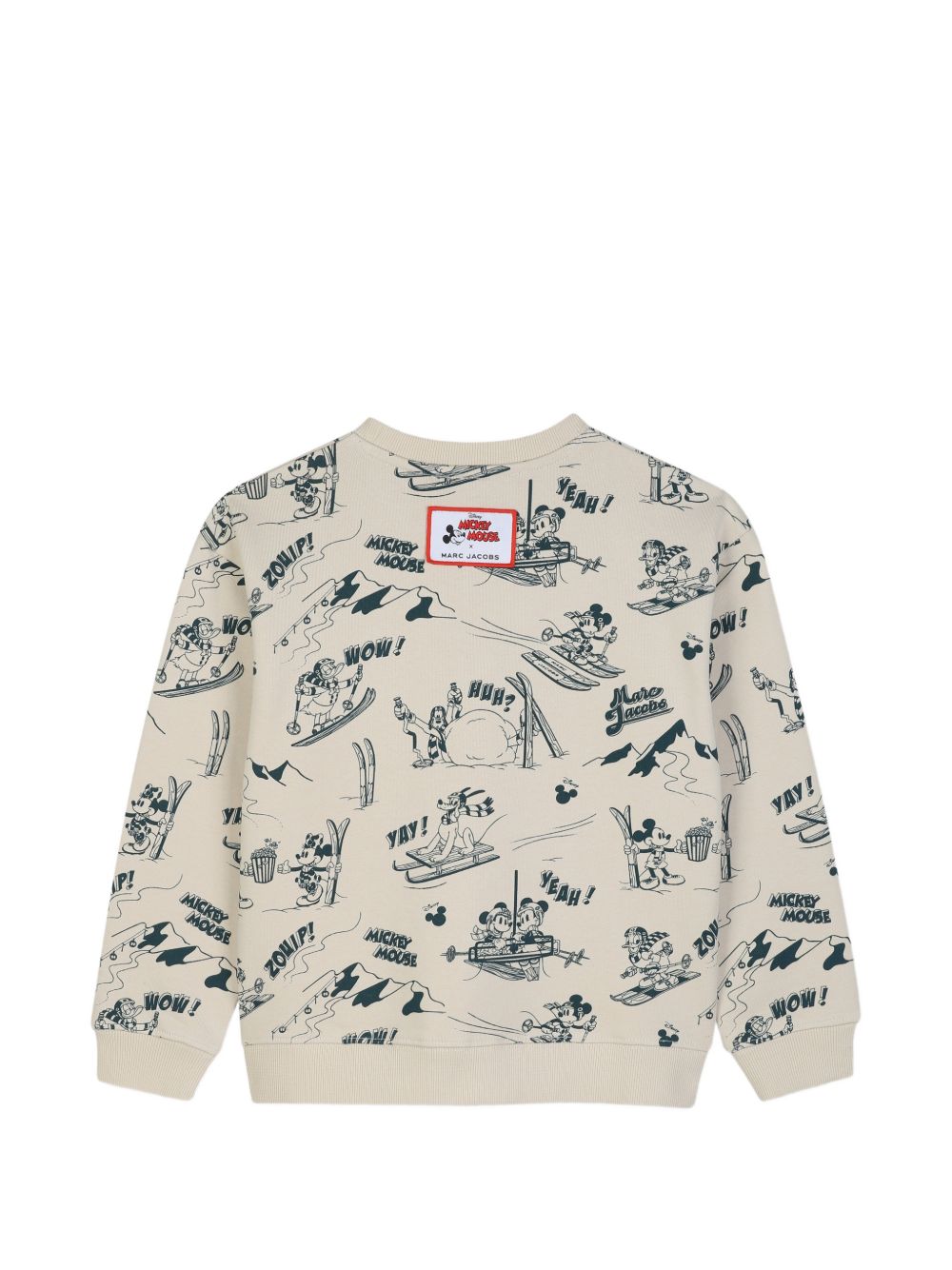 Felpa per bambino The Marc Jacobs Kids x Disney beige con stampa grafica Mickey Mouse all-over W61066 184 THE MARC JACOBS KIDS
