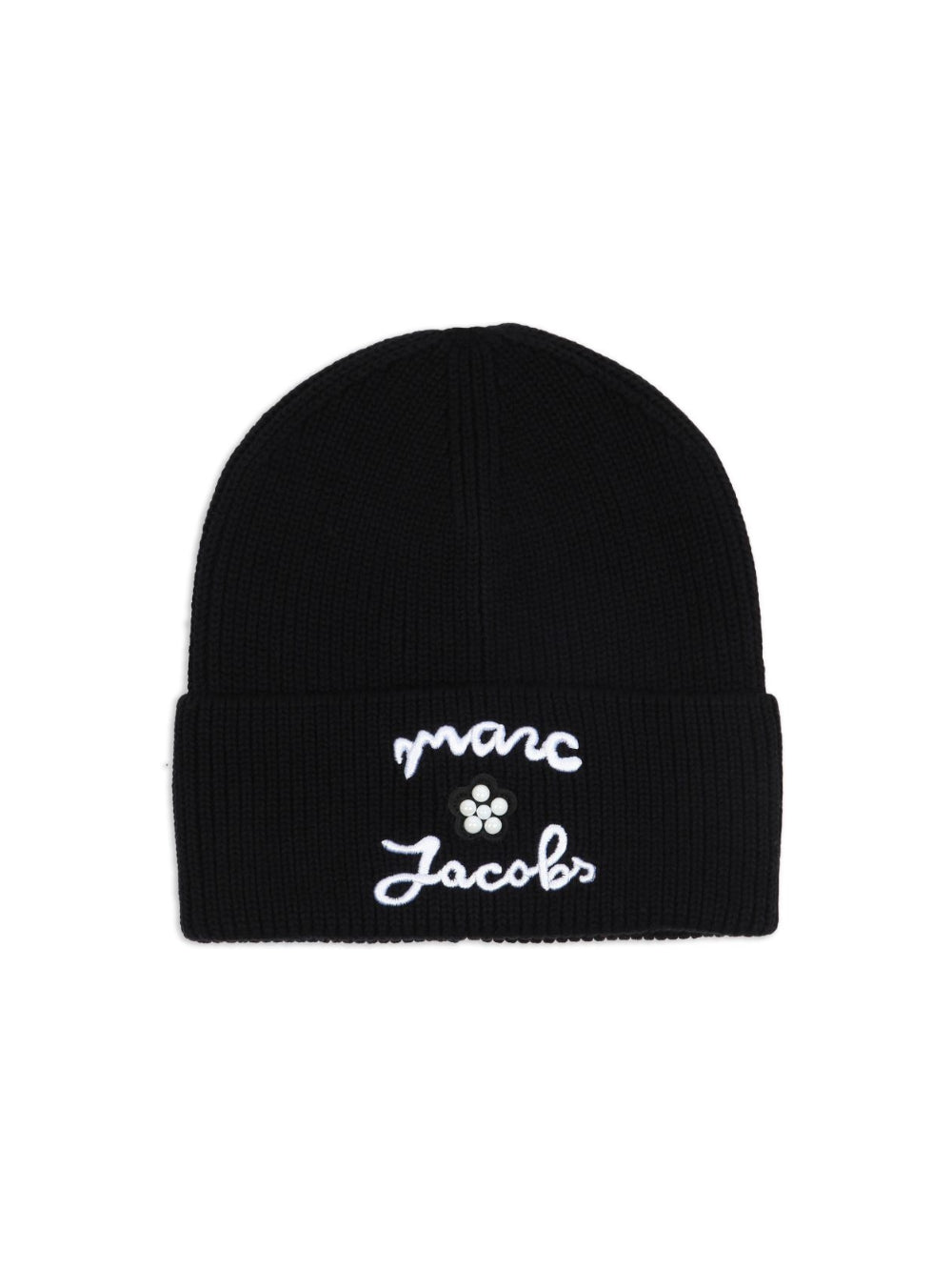 Cappello per bambina The Marc Jacobs Kids nero con logo ricamato sul davanti W61087 09B THE MARC JACOBS KIDS