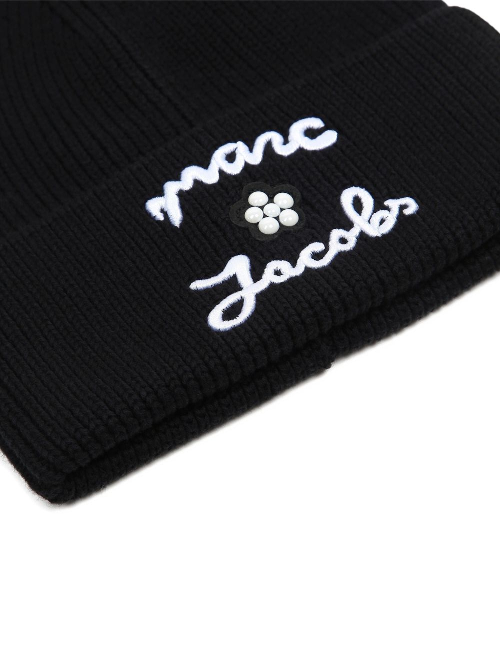 Cappello per bambina The Marc Jacobs Kids nero con logo ricamato sul davanti W61087 09B THE MARC JACOBS KIDS