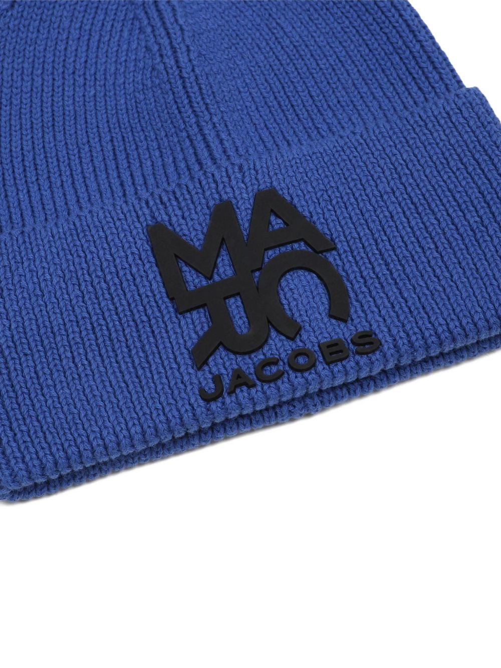 Berretto per bambino The Marc Jacobs Kids blu a coste con logo W61088 841 THE MARC JACOBS KIDS
