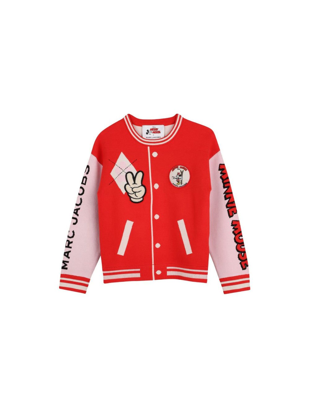 Maglione per bambina The Marc Jacobs Kids x Disney rosso con stampa Minnie Mouse sul retro W61110 975 THE MARC JACOBS KIDS