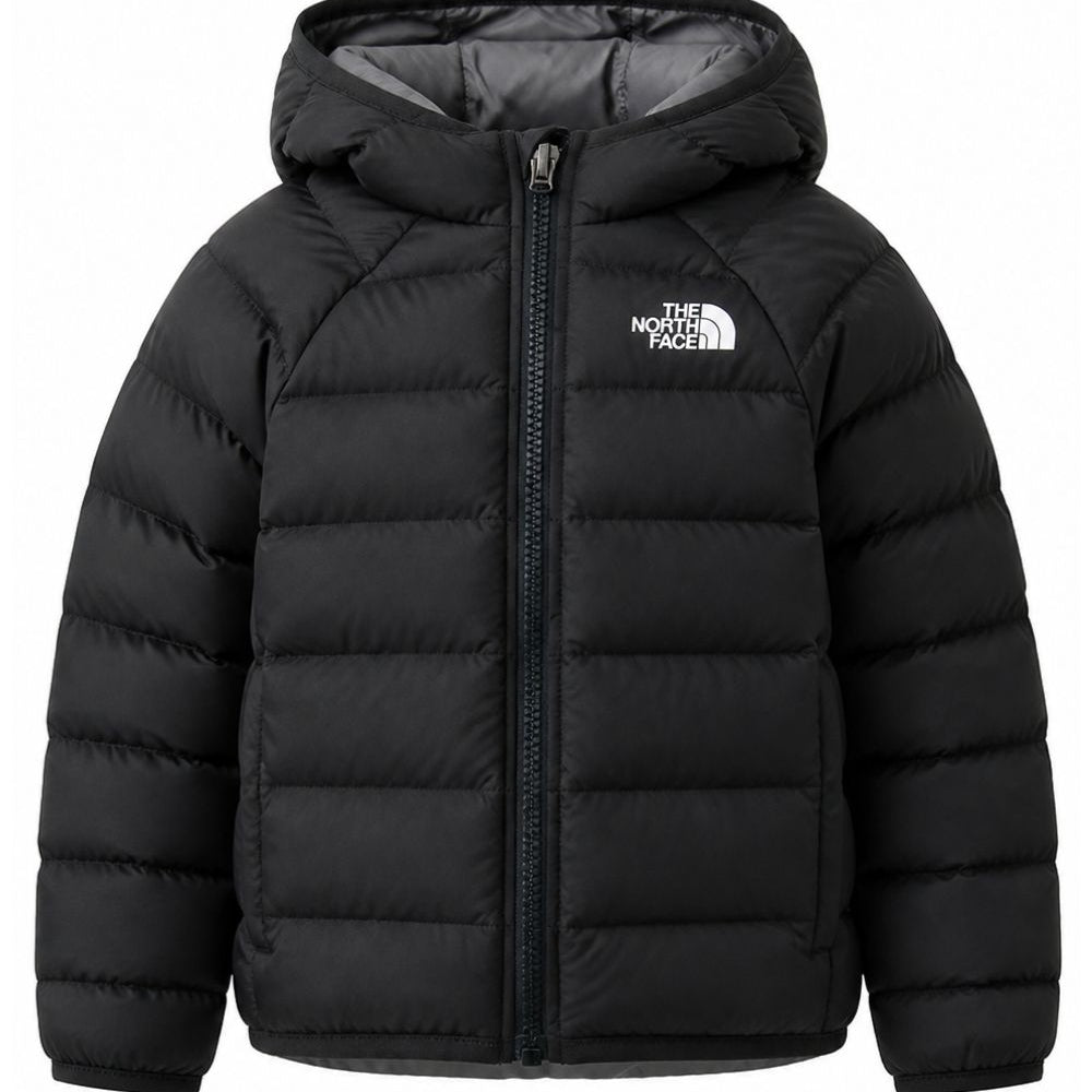 Giubbino Perrito per bambini The North Face Kids nero con logo stampato sul davanti NF0A88VJ WOO1 THE NORTH FACE KIDS