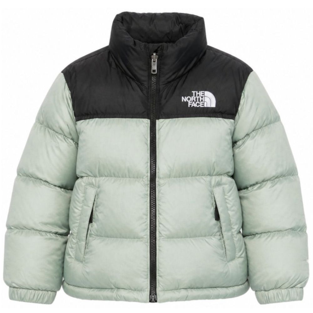 Giubbino Nuptse per bambino The North Face Kids verde con design imbottito NF0A8A4C BQ11 THE NORTH FACE KIDS