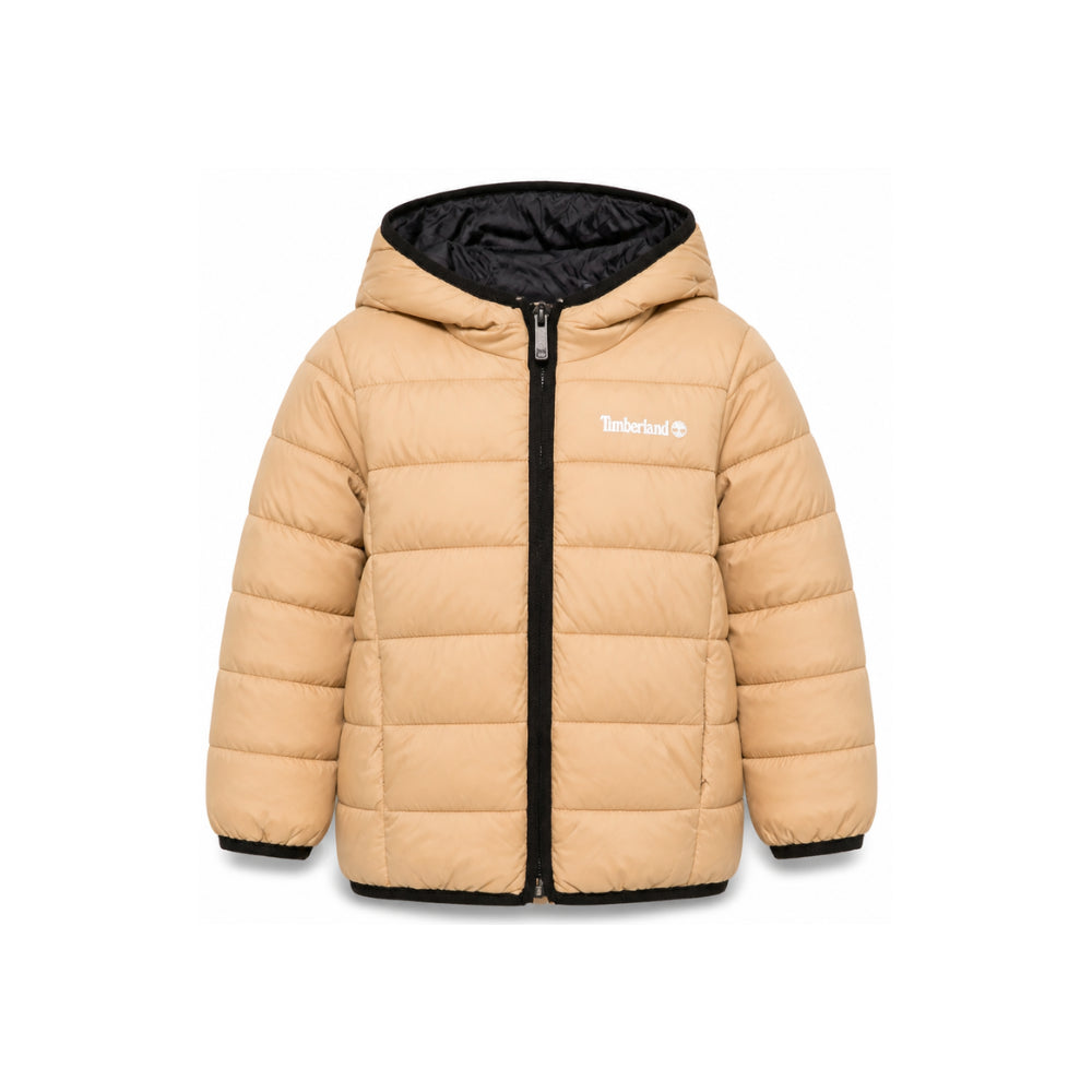 Giubbino per bambino Timberland Kids beige con stampa logo sul petto T60377 230 TIMBERLAND KIDS