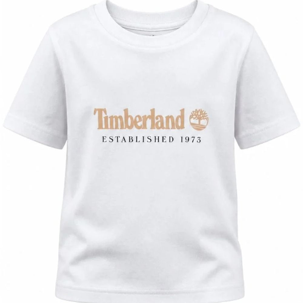 T-shirt per bambino Timberland Kids bianca con stampa logo T60968 10P TIMBERLAND KIDS