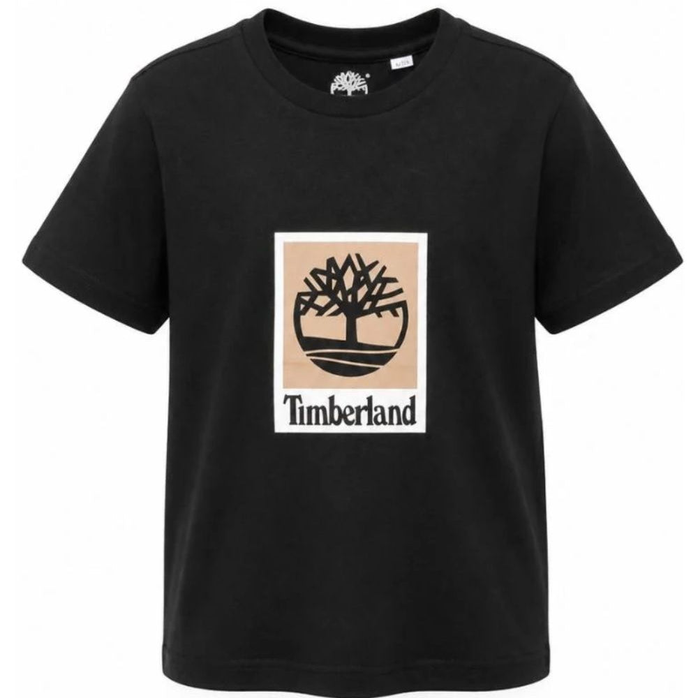 T-shirt per bambino Timberland Kids nera con stampa grafica T60969 09B TIMBERLAND KIDS