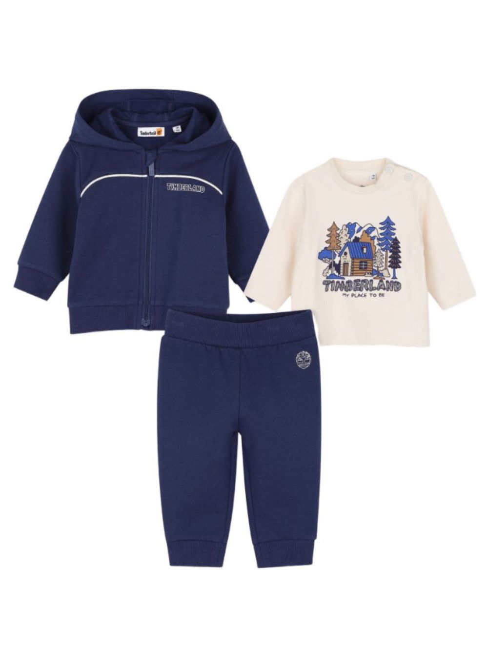 Tuta sportiva per neonato Timberland Kids blu con stampa grafica T61004 84N TIMBERLAND KIDS