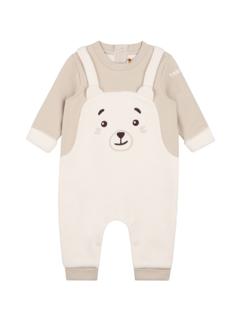 Set tutina e cappellino per neonato Timberland Kids beige con dettaglio orsetto sul davanti T61007 127 TIMBERLAND KIDS