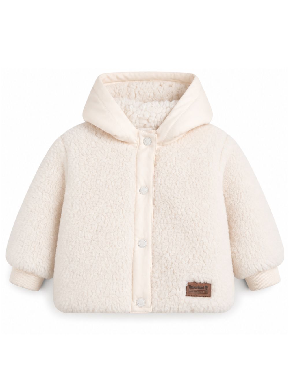 Giubbino per neonato Timberland Kids bianco con finitura in shearling T61013 127 TIMBERLAND KIDS