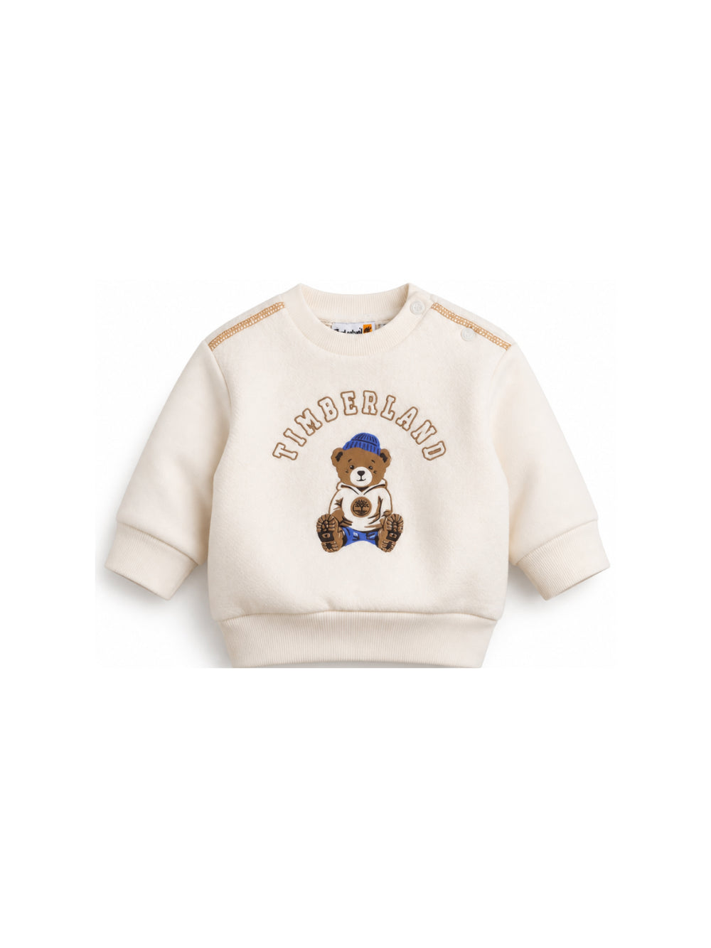 Felpa per neonato Timberland Kids color crema con stampa grafica T61017 127 TIMBERLAND KIDS