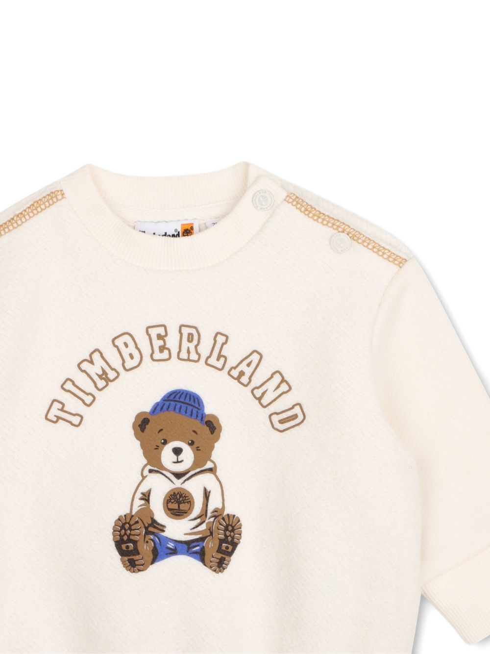 Felpa per neonato Timberland Kids color crema con stampa grafica T61017 127 TIMBERLAND KIDS